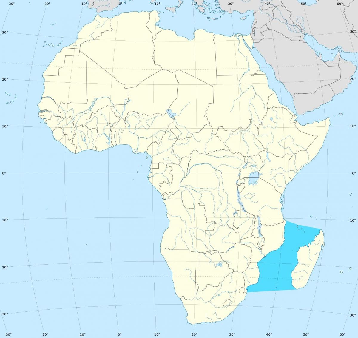 Mozambique channel africa sa mapa