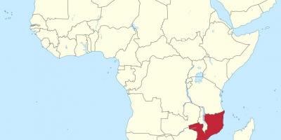 Mapa ng Mozambique africa